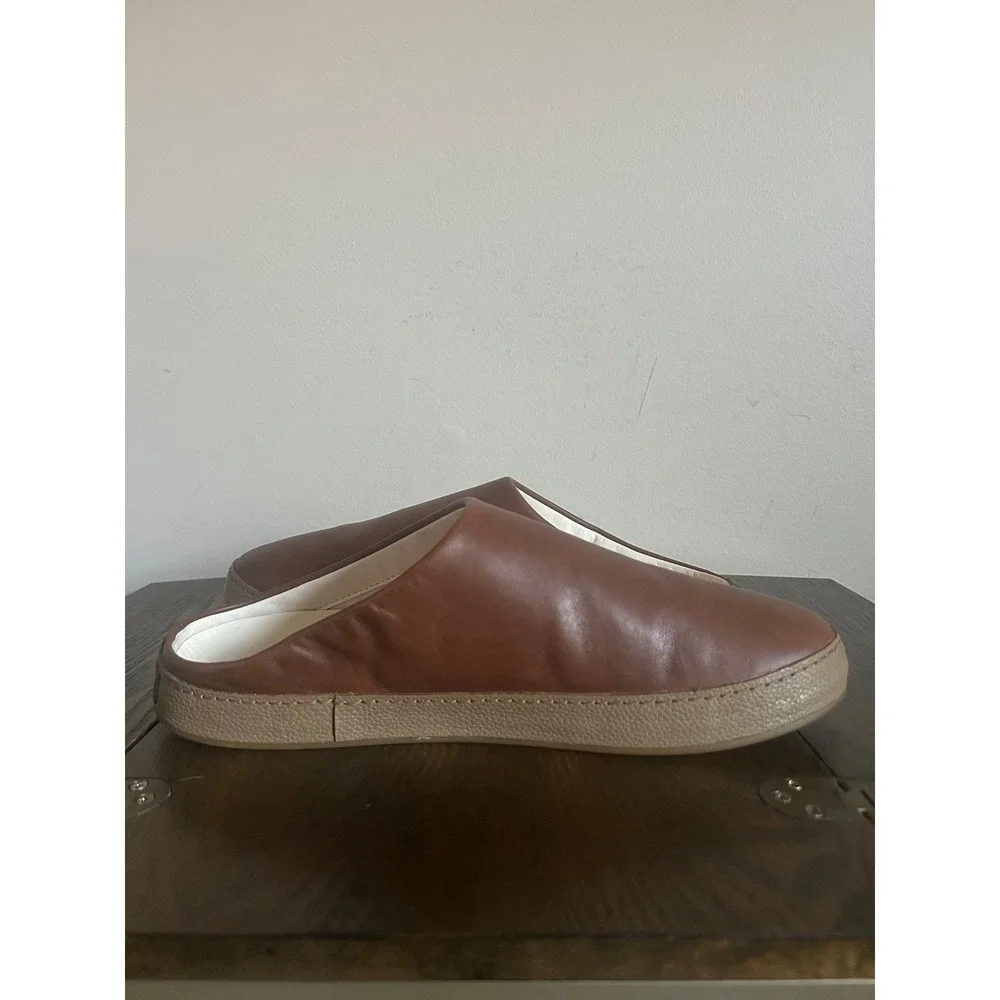 Olukai Hamani Brown Leather Mules Slip On Men's Size 13